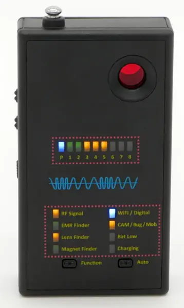 RF Bug Detector – Wireless Signal & Hidden Camera Finder